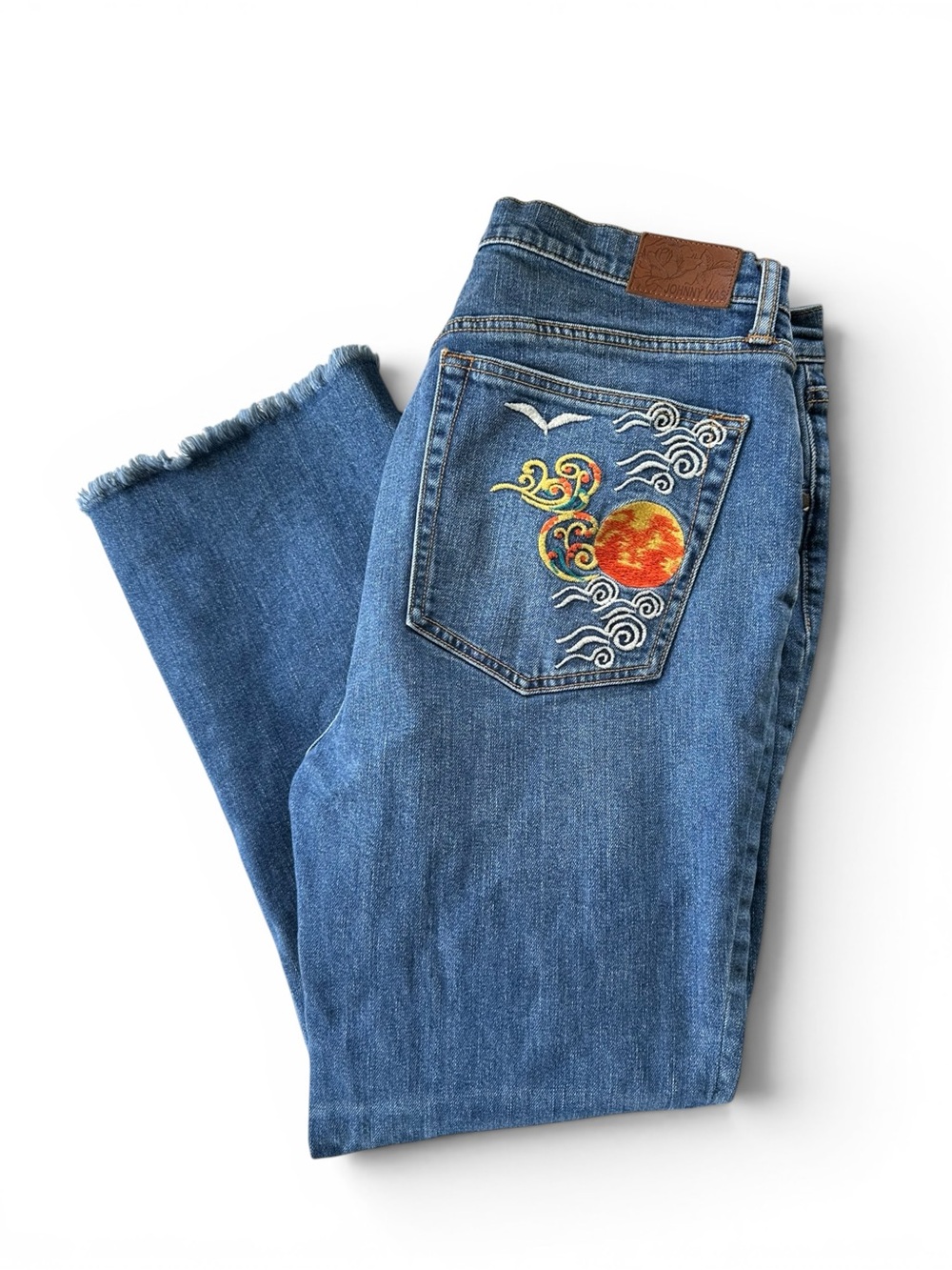 Johnny Was • Heron Embroidered Cropped Baby Boot Jeans - Picture 4 of 14